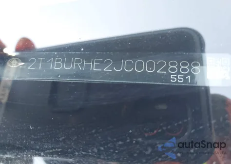 2018 Toyota Corolla Xse z USA, uszkodzony, nr VIN 2T1BURHE2JC002888